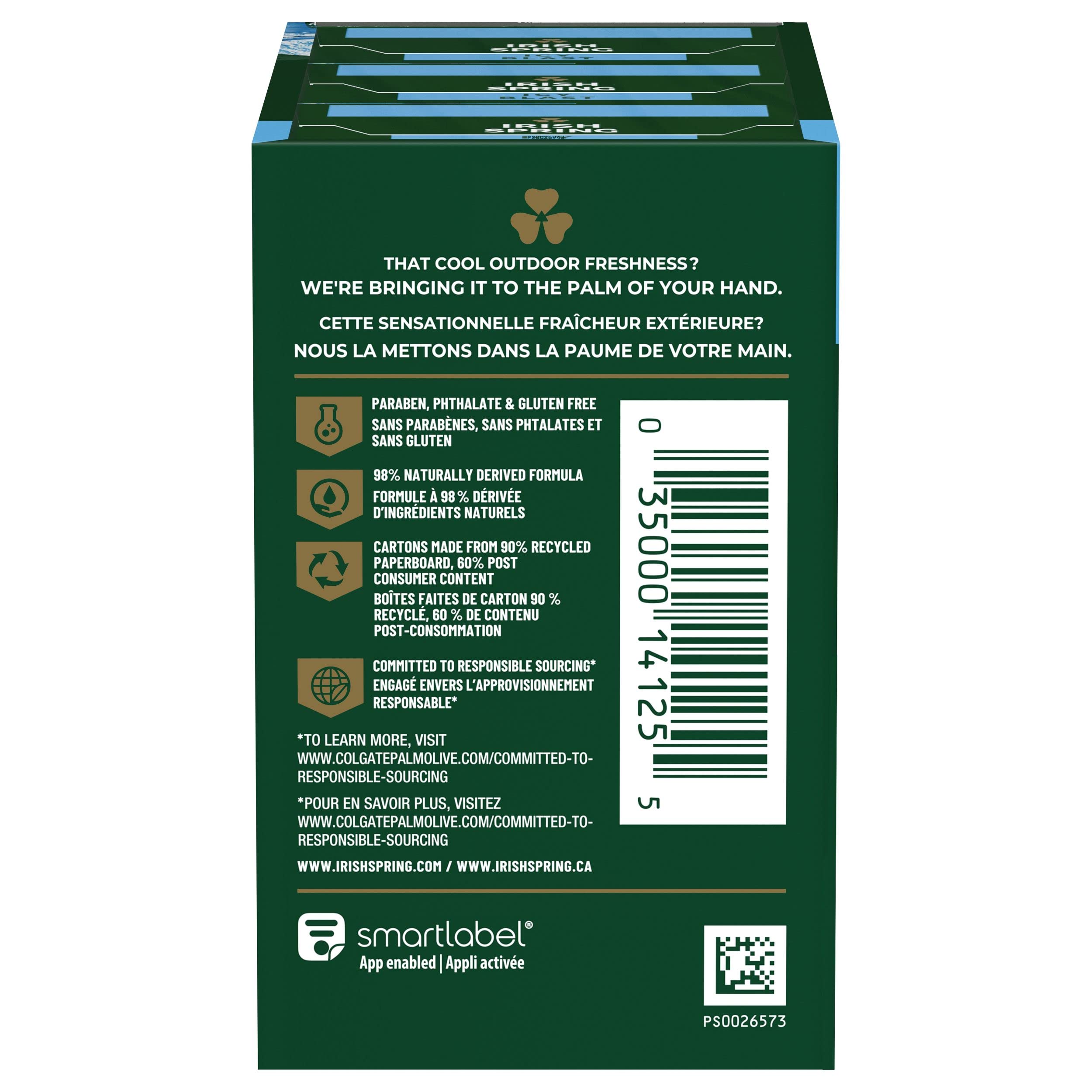 Icyblast Cool Refreshment Deodorant Soap by Irish Spring 3 Count